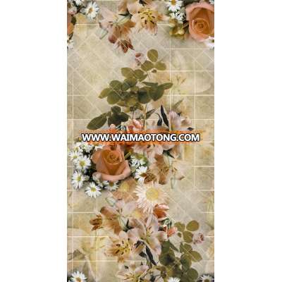 2018 new design by factory designer pattern digital print silk fabric